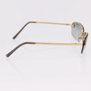 CHANEL Rimless CC Sunglasses metal Gray CC Auth am12112M-6