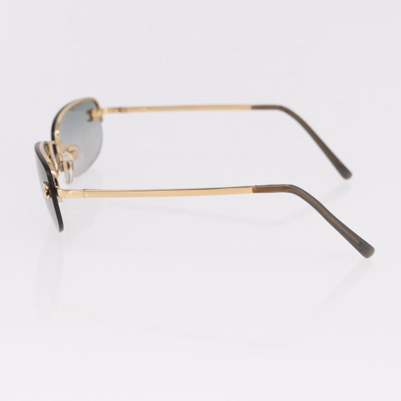 CHANEL Rimless CC Sunglasses metal Gray CC Auth am12112M