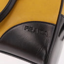 PRADA Hand Bag Leather Yellow Silver Auth am12115V-14