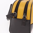PRADA Hand Bag Leather Yellow Silver Auth am12115V-15