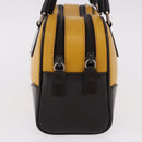 PRADA Hand Bag Leather Yellow Silver Auth am12115V-5