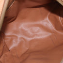 CELINE Macadam Canvas Mini Boston Bag PVC Leather Brown Gold Auth am12116A-10
