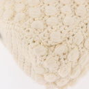 FENDI Mamma Baguette Shoulder Bag Wool White Black Auth am12117SAV-17