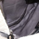 FENDI Mamma Baguette Shoulder Bag Wool White Black Auth am12117SAV-8