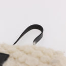 FENDI Mamma Baguette Shoulder Bag Wool White Black Auth am12117SAV-14