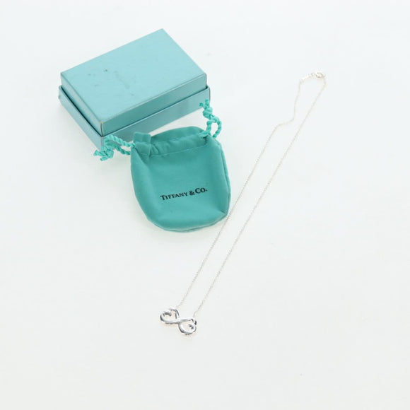 TIFFANY&Co. Double Rubbing Heart Necklace Ag925 Silver Auth am12119M