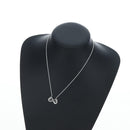 TIFFANY&Co. Double Rubbing Heart Necklace Ag925 Silver Auth am12119M-15