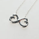 TIFFANY&Co. Double Rubbing Heart Necklace Ag925 Silver Auth am12119M-3