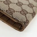 GUCCI GG Canvas Trifold Wallet Beige Gold Auth am12120V-15