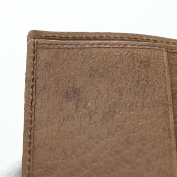 GUCCI GG Canvas Trifold Wallet Beige Gold Auth am12120V