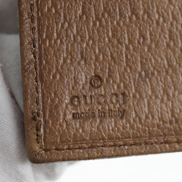 GUCCI GG Canvas Trifold Wallet Beige Gold Auth am12120V
