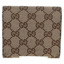 GUCCI GG Canvas Trifold Wallet Beige Gold Auth am12120V-2