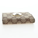 GUCCI GG Canvas Trifold Wallet Beige Gold Auth am12120V-5