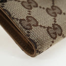 GUCCI GG Canvas Trifold Wallet Beige Gold Auth am12120V-7
