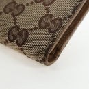 GUCCI GG Canvas Trifold Wallet Beige Gold Auth am12120V-14