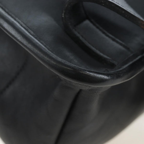 Coach Backpack Leather Black Gold Auth am12121A