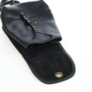 Coach Backpack Leather Black Gold Auth am12121A-20