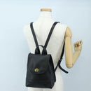 Coach Backpack Leather Black Gold Auth am12121A-25