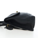 Coach Backpack Leather Black Gold Auth am12121A-4