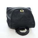 Coach Backpack Leather Black Gold Auth am12121A-6