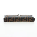FENDI Zucca Canvas Bifold Wallet Long Wallet Black Brown Auth am12123V-6
