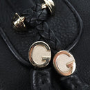 GUCCI Fringe Tote Bag Leather Black Gold 257029 Auth am12125V-9