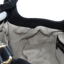 GUCCI Fringe Tote Bag Leather Black Gold 257029 Auth am12125V-20