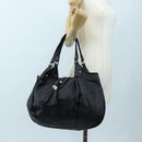 GUCCI Fringe Tote Bag Leather Black Gold 257029 Auth am12125V-24