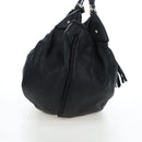 GUCCI Fringe Tote Bag Leather Black Gold 257029 Auth am12125V-4
