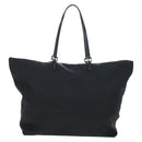 FENDI Zucchino Canvas Tote Bag Black Silver Auth am12126V-2