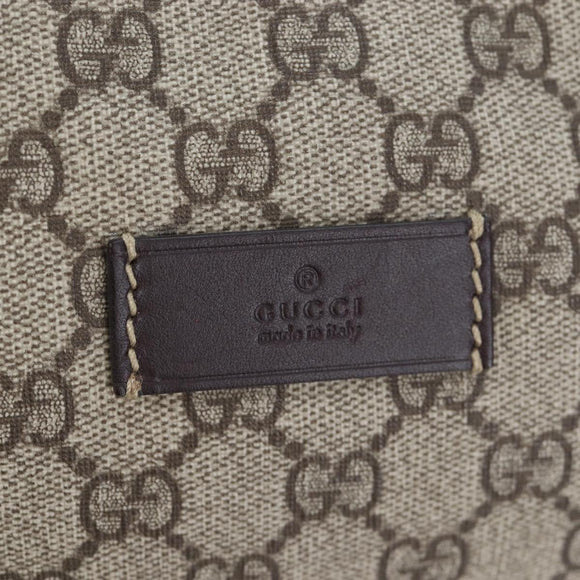 GUCCI GG Supreme Shoulder Bag PVC Beige Gold 201767 Auth am12127V
