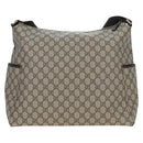 GUCCI GG Supreme Shoulder Bag PVC Beige Gold 201767 Auth am12127V-2