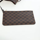 LOUIS VUITTON Damier Ebene Rose valerine Neverfull MM Bag N41603 Auth am12129M-23