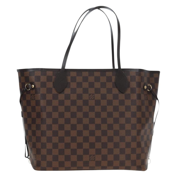 LOUIS VUITTON Damier Ebene Rose valerine Neverfull MM Bag N41603 Auth am12129M