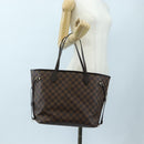 LOUIS VUITTON Damier Ebene Rose valerine Neverfull MM Bag N41603 Auth am12129M-31
