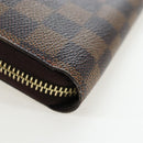 LOUIS VUITTON Damier Ebene Zippy Wallet Long Wallet N41661 LV Auth am12132V-16