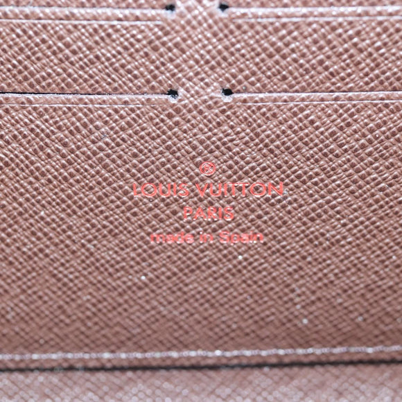 LOUIS VUITTON Damier Ebene Zippy Wallet Long Wallet N41661 LV Auth am12132V