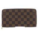 LOUIS VUITTON Damier Ebene Zippy Wallet Long Wallet N41661 LV Auth am12132V-13