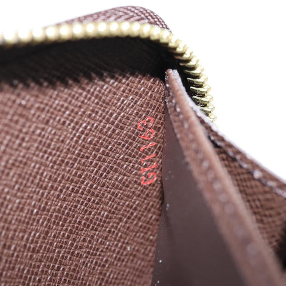 LOUIS VUITTON Damier Ebene Zippy Wallet Long Wallet N41661 LV Auth am12132V