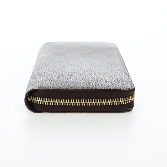 LOUIS VUITTON Damier Ebene Zippy Wallet Long Wallet N41661 LV Auth am12132V