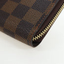 LOUIS VUITTON Damier Ebene Zippy Wallet Long Wallet N41661 LV Auth am12132V-15
