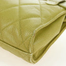 CHANEL Waist bag Caviar Skin Lime Yellow Gold CC Auth am12134V-15
