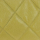 CHANEL Waist bag Caviar Skin Lime Yellow Gold CC Auth am12134V-3