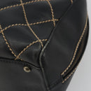 CHANEL Wild Stitch Hand Bag Leather Black CC Auth am12135-10