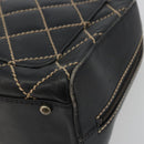 CHANEL Wild Stitch Hand Bag Leather Black CC Auth am12135-12