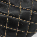 CHANEL Wild Stitch Hand Bag Leather Black CC Auth am12135-16