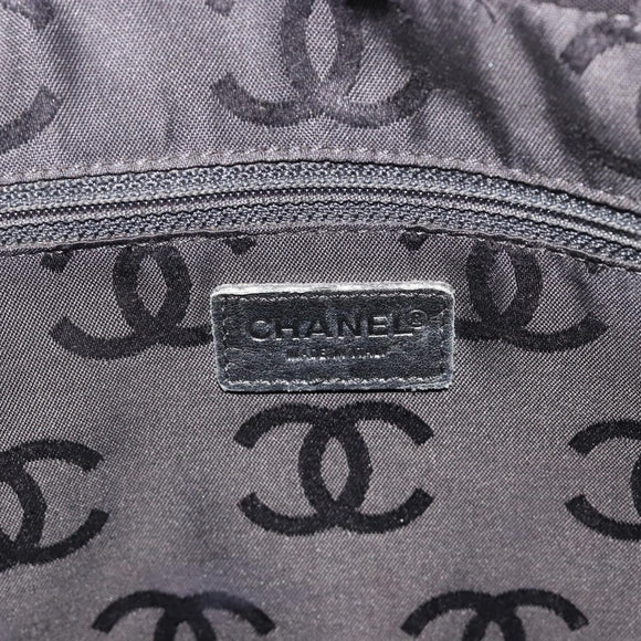 CHANEL Wild Stitch Hand Bag Leather Black CC Auth am12135