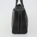 CHANEL Wild Stitch Hand Bag Leather Black CC Auth am12135-4