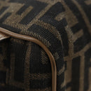 FENDI Zucca Canvas Clutch Bag Black Brown Auth am12138V-10