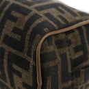 FENDI Zucca Canvas Clutch Bag Black Brown Auth am12138V-11